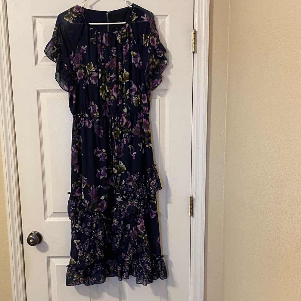 Alex Marie Floral Maxi Dress - Purple and Black